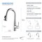 Kibi Bari Single Handle Pull Down Kitchen & Bar Sink Faucet, Chrome KKF2015CH - alternate 7
